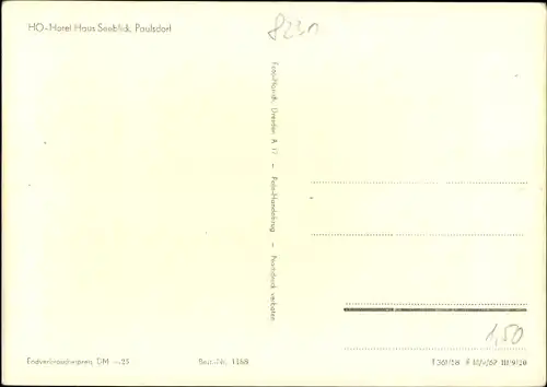 Ak Paulsdorf Dippoldiswalde im Osterzgebirge, HO Hotel Haus Seeblick