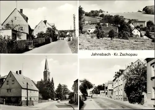 Ak Jahnsbach Thum im Erzgebirge, Ortsansichten, Straßenpartie