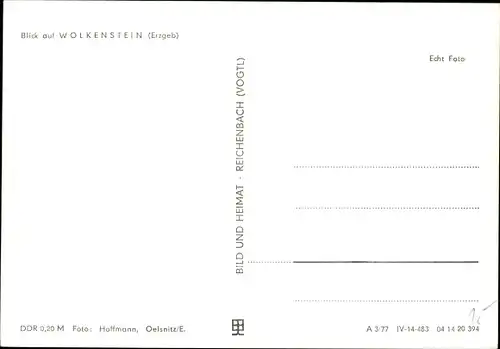 Ak Wolkenstein im Erzgebirge, Blick auf Wolkenstein