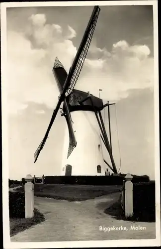 Ak Biggekerke Zeeland Niederlande, Molen