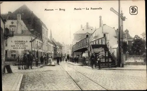 Ak Menin Menen Meenen Lys Westflandern, La Passerelle