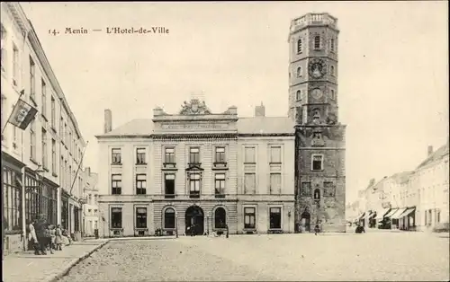 Ak Menin Menen Meenen Lys Westflandern, L'Hotel-de-Ville