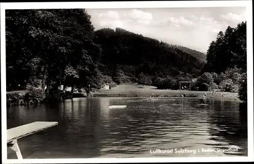 Ak Sulzburg im Markgräflerland Baden Schwarzwald, Strandbad