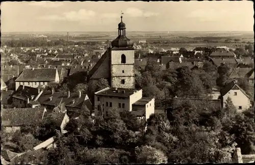 Ak Querfurt im Saalekreis, Teilansicht, Turm