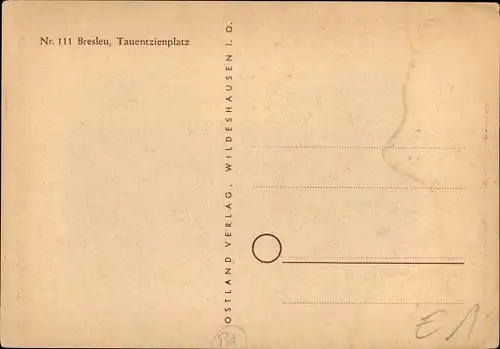 Ak Wrocław Breslau Schlesien, Tauentzienplatz