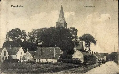 Ak Breukelen Stichtse Vecht Utrecht Niederlande, Stationsweg