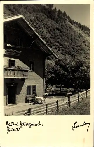 Ak Brandberg Tirol Österreich, Gasthof Zillergrund