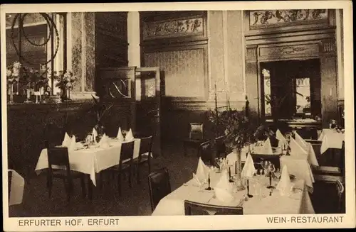 Ak Erfurt in Thüringen, Erfurter Hof, Weinrestaurant
