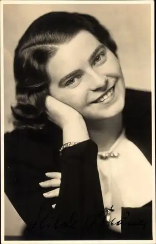 Foto Ak Schauspielerin Hilde Bräuer, Portrait, Autogramm