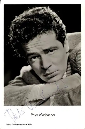 Ak Schauspieler Peter Mosbacher, Portrait, Autogramm