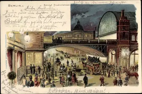 Litho Berlin Mitte, Bahnhof Friedrichstraße
