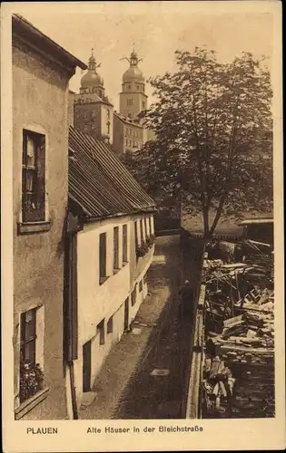 Ak Plauen Vogtland, Alte Häuser in der Bleichstraße