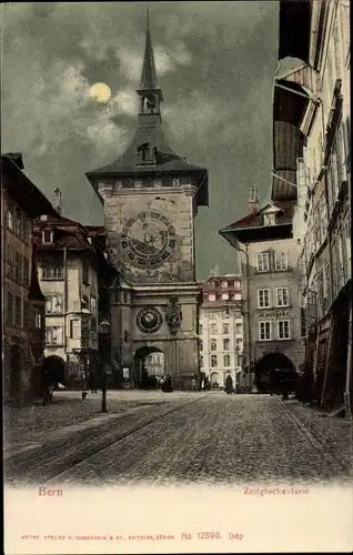 Ak Bern Stadt Schweiz, Zeitglockenturm