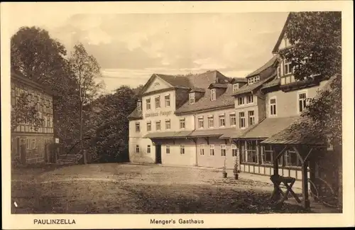 Ak Paulinzella Königsee in Thüringen, Blick auf Mengers Gasthaus