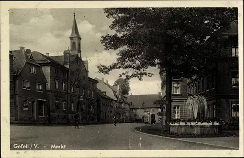 Ak Gefell im Vogtland, Markt