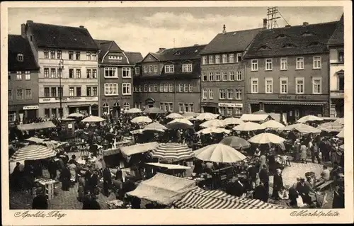 Ak Apolda in Thüringen, Marktplatz