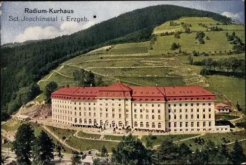 Ak Jáchymov Sankt Joachimsthal Region Karlsbad, Kurhaus, Palast-Hotel