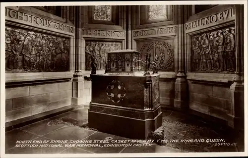 Ak Edinburgh Schottland, Edinburgh Castle, Scottish National War Memorial