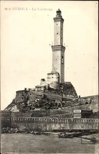 Ak Genova Genua Liguria, La Lanterna, Leuchtturm