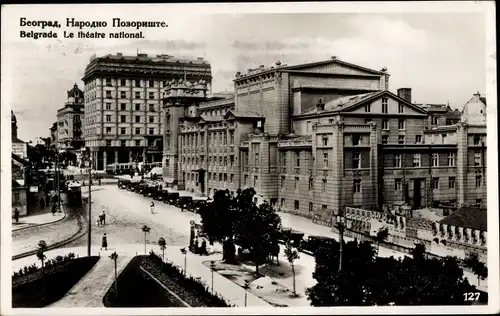 Ak Beograd Belgrad Serbien, Le Theatre national