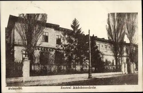 Ak București Bukarest Rumänien, Zentral Mädchenschule
