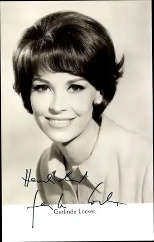 Ak Schauspielerin Gerlinde Locker, Portrait, Autogramm