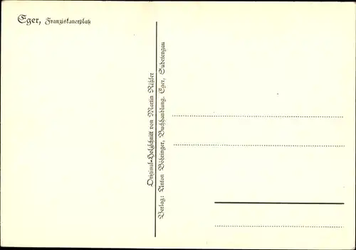 Künstler Ak Eger Erlau Ungarn, Franziskanerplatz, Stich