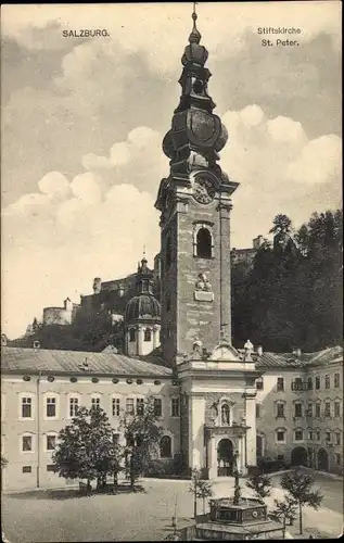 Ak Salzburg in Österreich, Stiftskirche St. Peter