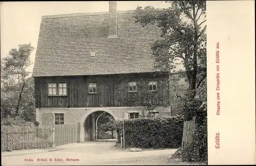 Ak Colditz in Sachsen, Eingang zum Tiergarten
