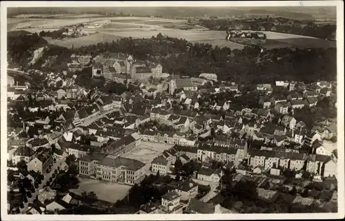 Ak Colditz in Sachsen, Blick auf den Ort, Fliegeraufnahme