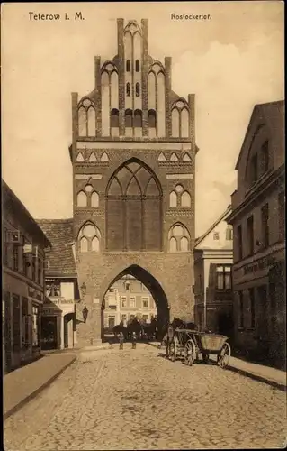 Ak Teterow Mecklenburg Vorpommern, Rostockertor