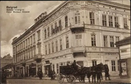 Ak Belgrad Beograd Serbien, Fürst Michael Straße