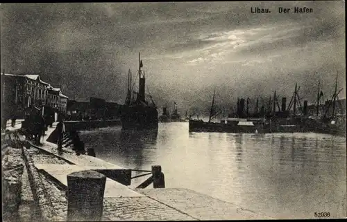 Ak Liepaja Libau Lettland, Der Hafen