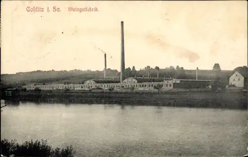 Ak Colditz in Sachsen, Steingutfabrik