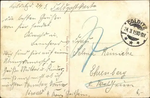 Ak Colditz in Sachsen, Schloss mit Mulde