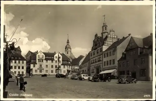 Ak Colditz in Sachsen, Marktplatz