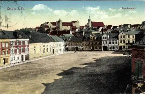 Ak Colditz in Sachsen, Sophienplatz