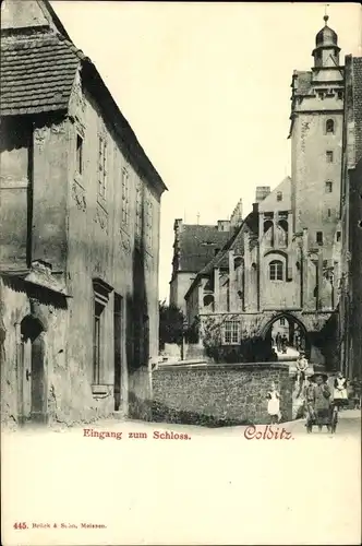 Ak Colditz in Sachsen, Eingang zum Schloss
