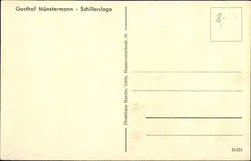 Ak Schillerslage Burgdorf Niedersachsen, Gasthof Münstermann, Gartenpartie