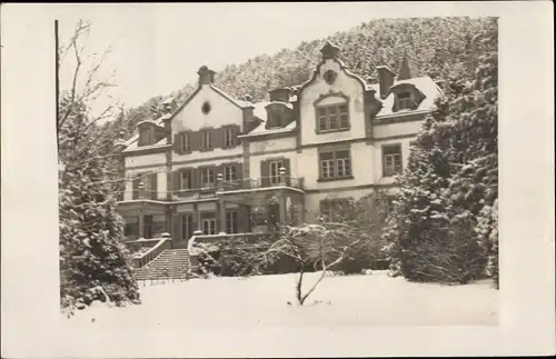 Foto Ak Coburg in Oberfranken, Villa im Winter