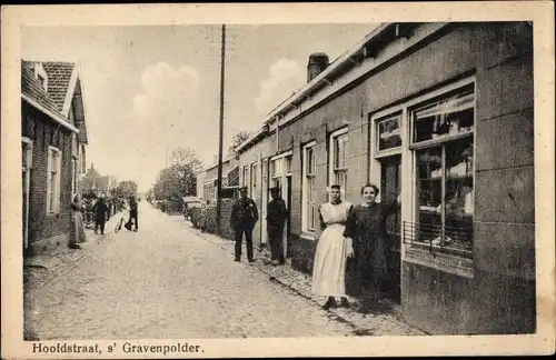 Ak 's Gravenpolder Zuid Beveland Zeeland, Hoofdstraat