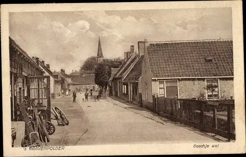 Ak 's Gravenpolder Zuid Beveland Zeeland, Boschje wei