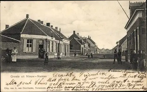 Ak Nieuw Namen Hulst Zeeland Niederlande, Straßenpartie