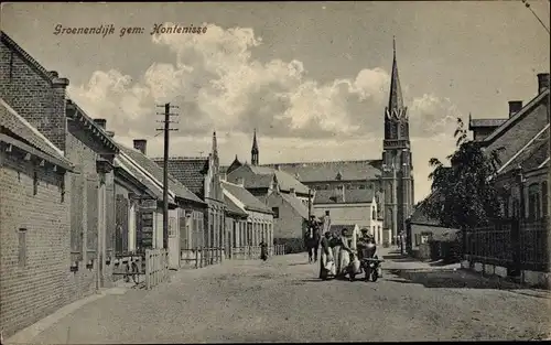 Ak Hontenisse Zeeland, Groenendijk, Kerk