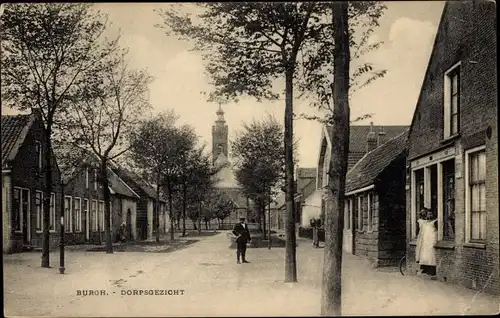 Ak Burgh Haamstede Schouwen Duiveland Zeeland Niederlande, Dorpsgezicht