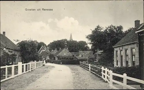 Ak Renesse Eiland Schouwen Zeeland, Dorpsgezicht