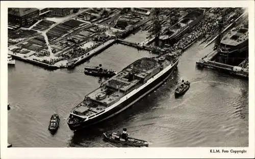 Ak Krimpen aan den IJssel Südholland, C. van der Giessen en Zonen Scheepswerven, MS Tjiwangi