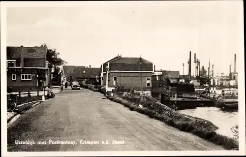 Ak Krimpen aan den IJssel Südholland, IJsseldijk met Postkantoor