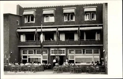 Ak Katwijk aan Zee Südholland Niederlande, Hotel Stella Maris, Straßenpartie