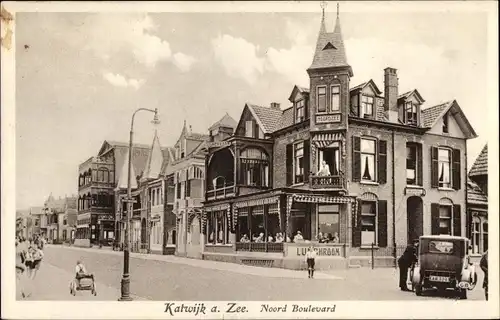 Ak Katwijk aan Zee Südholland Niederlande, Noordboulevard met Lunchroom Noordsee